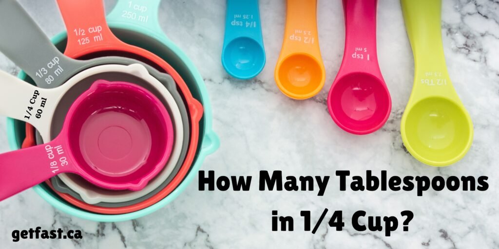 how many tablespoons in 1/4 cup