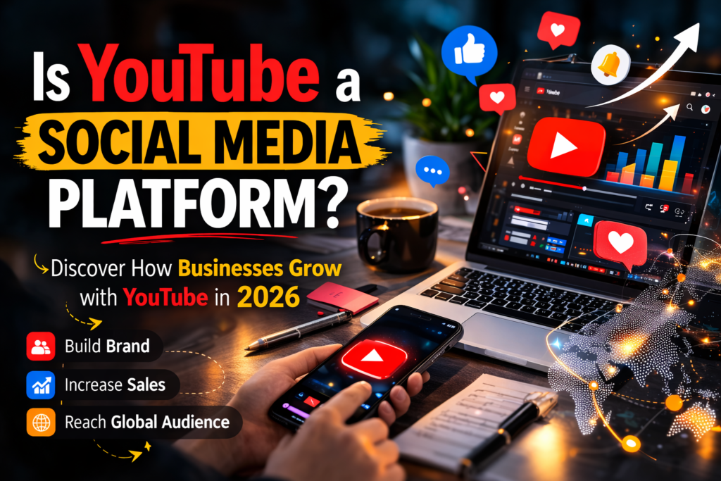 YouTube helps businesses build audience engagement and grow through video marketing as a social media platform