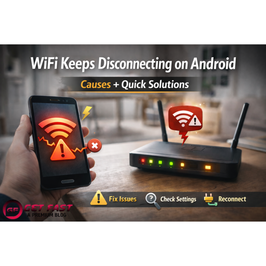 WiFi disconnecting on Android due to phone and router errors, with quick fixes for stable connection.